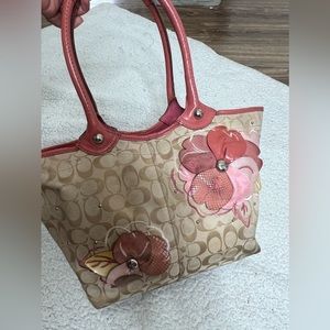 Coach flower design purse